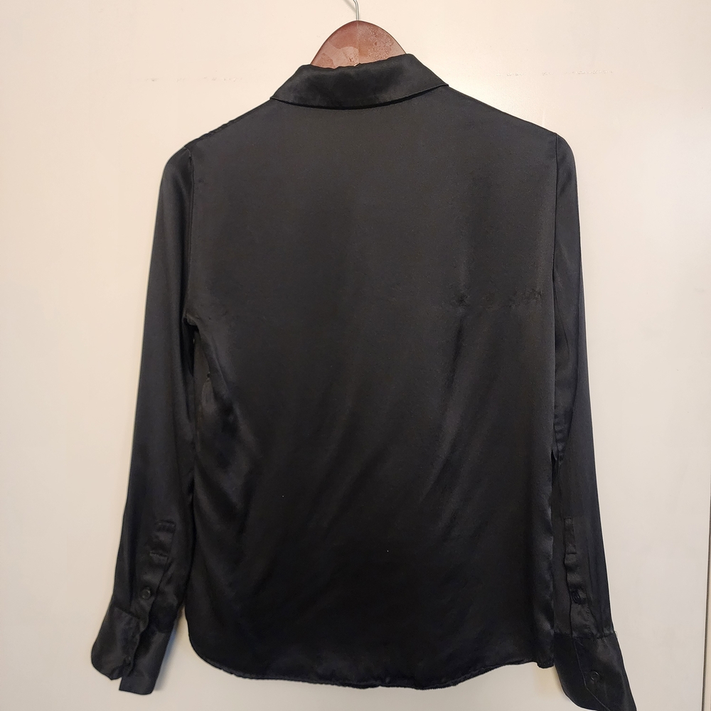 Reformation Women's Elegant 100%‎ Silk Black Shirt - Picture 3 of 9